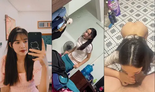Bé sinh viên bướm hồng hào anh hành hạ em từ phòng tắm ra đến giường ngủ