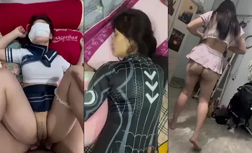 Bộ sưu tập những bộ đồ gợi tình của em người nhện, y tá, nữ sinh, nàng hầu