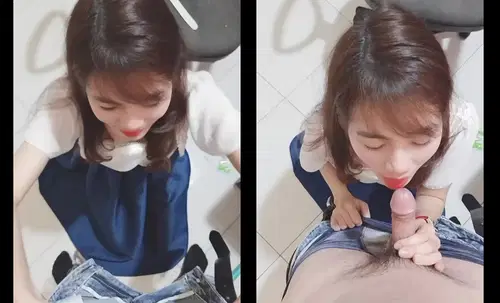 Em nhân viên văn phòng tranh thủ buổi trưa bên anh